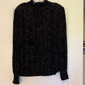 Knox Rose Elegant Black Floral Blouse